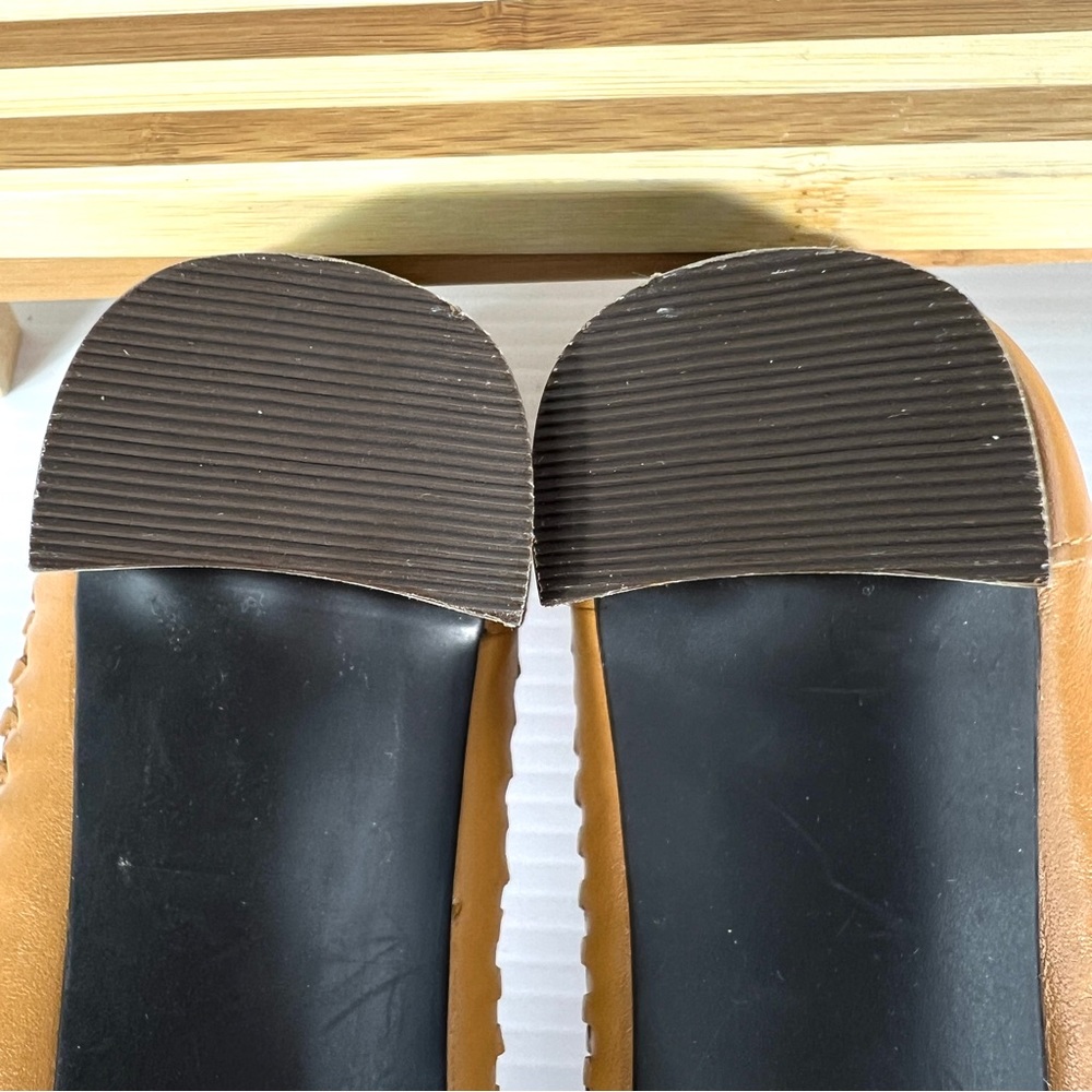 Etienne Aigner Sz 9M Genuine Leather Loafer Pump Heel Brown Drew Closed Toe - Picture 11 of 14